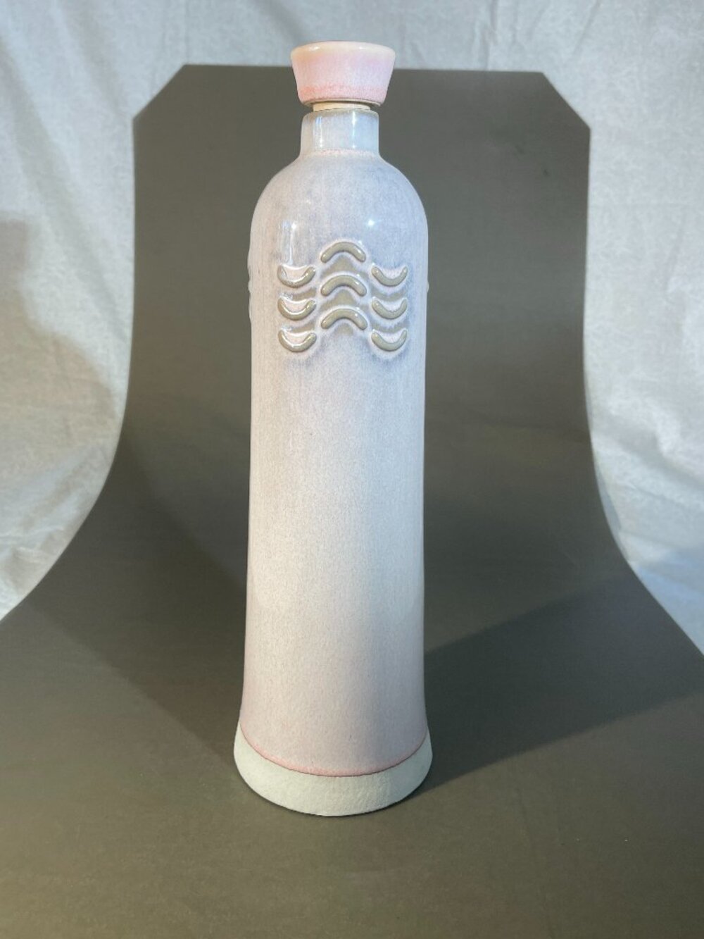 Komos Tequila Bottle (Empty) 12 in. with Wave Design (285)